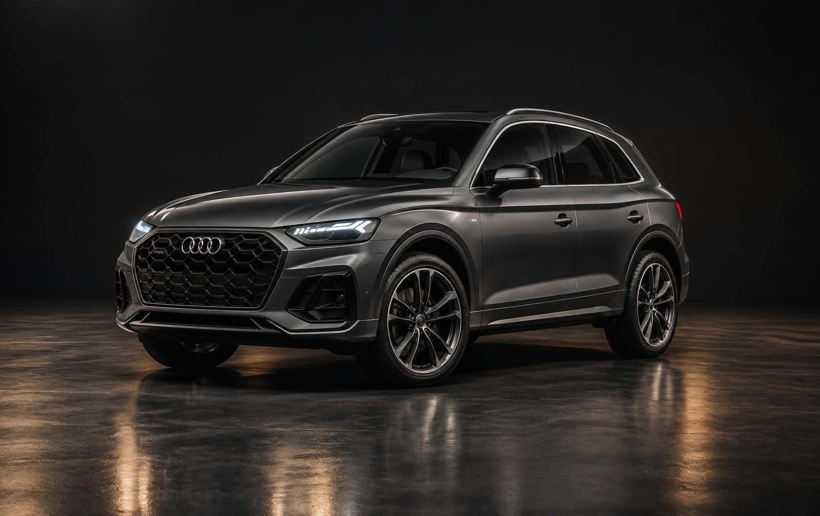 Audi Q5 S line in Daytona Grey with selectable component markers